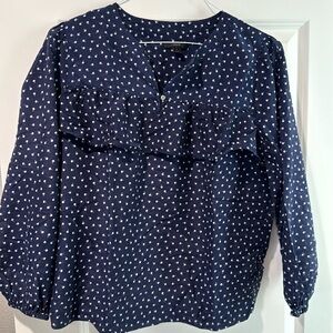 JCrew ruffle trim top